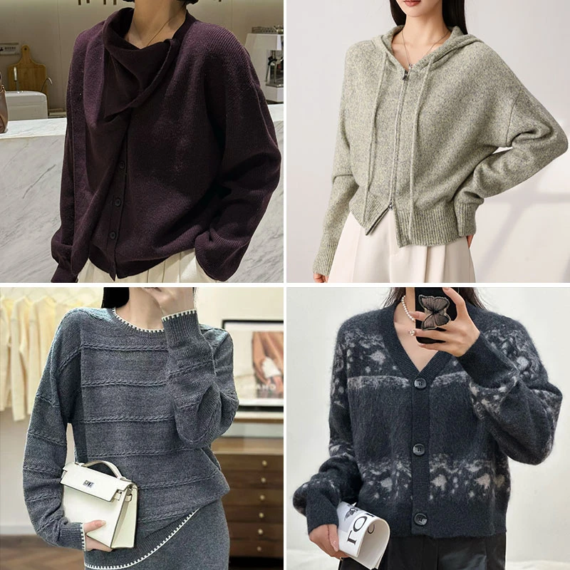 【0-100】2025年新款100羊毛时尚百搭女装秋冬针织女式羊毛衫毛衣