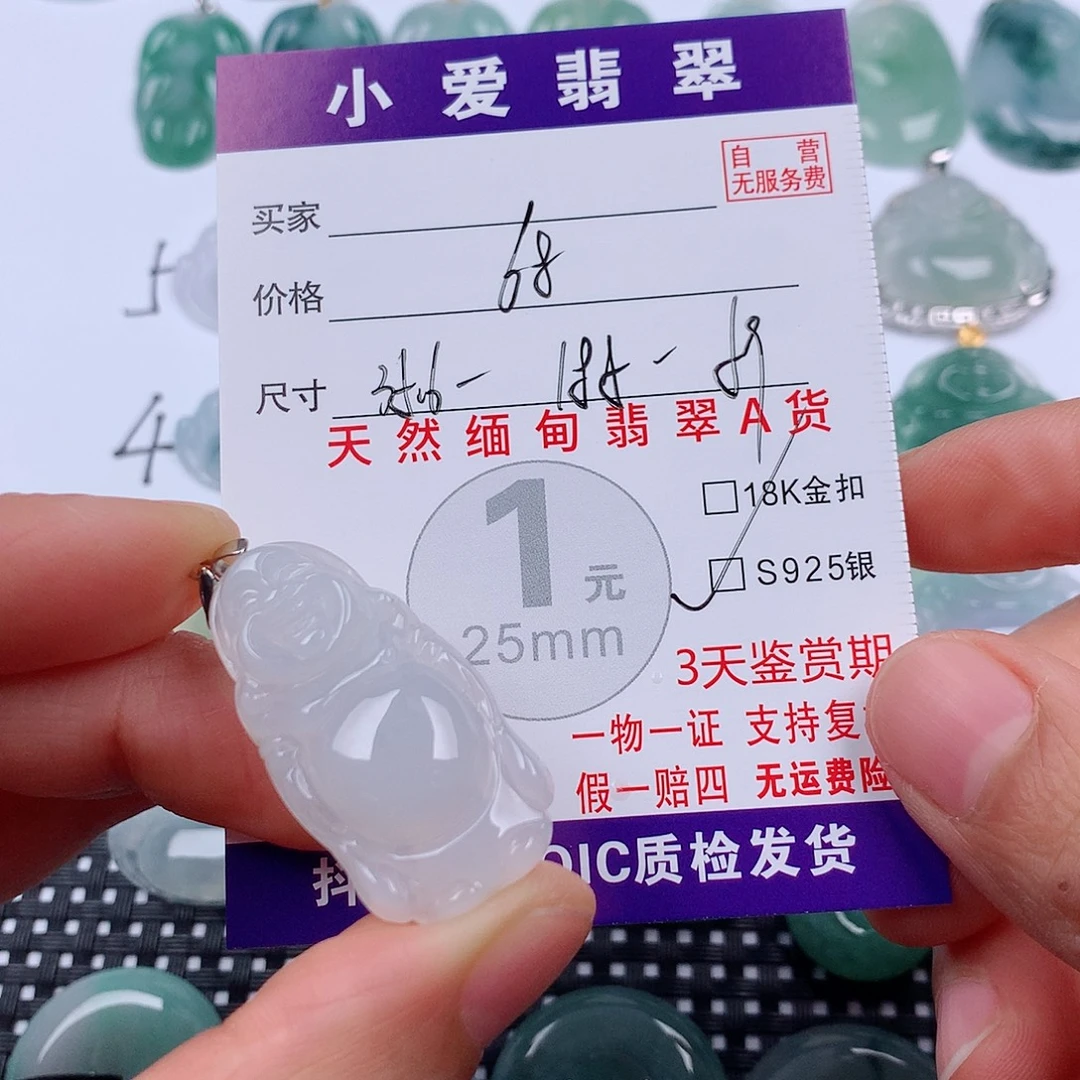 翡翠未镶嵌颈饰挂件