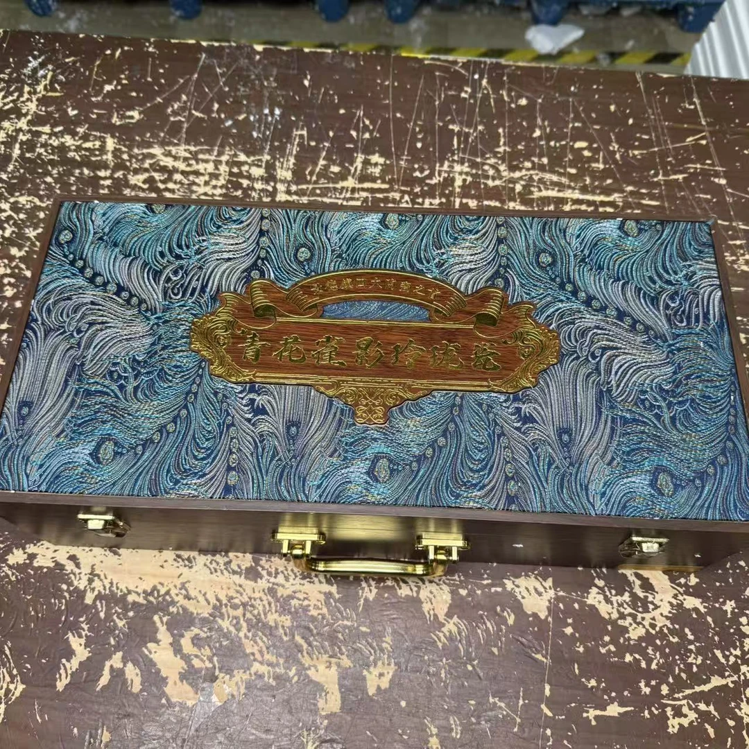 【闪购商品】青花雀影玲珑瓷茶具套组轻奢精美@@kq