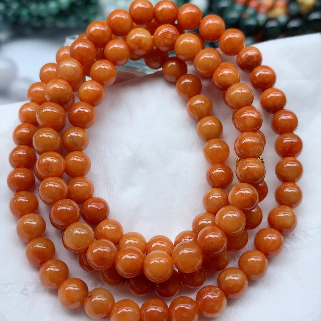 翡翠未镶嵌颈饰手串