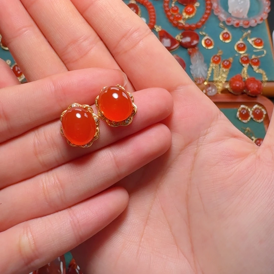 南红玛瑙南红银S925镶嵌