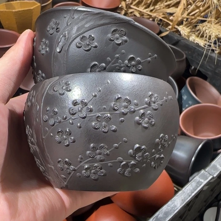 茶杯紫砂東***北微瑕微瑕微瑕
