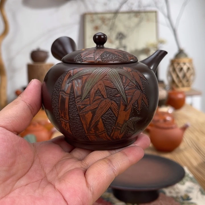 吉***宝常滑宗弘手作茶壶