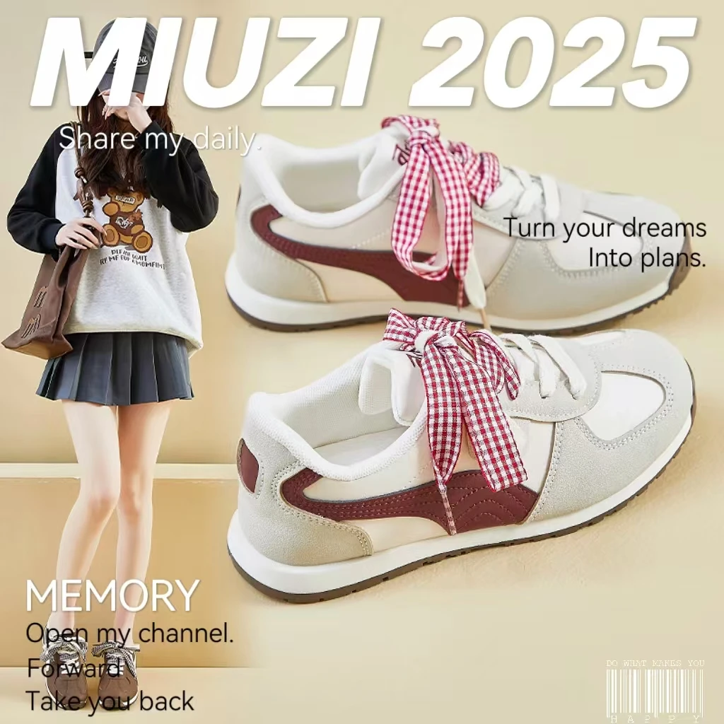 【外贸尾单】日系春季新款德训鞋女潮跑步运动休闲百搭平底阿甘鞋