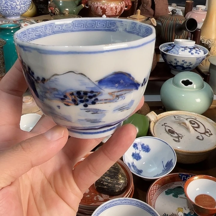 瓷片肥前有脱菜的杯子哦