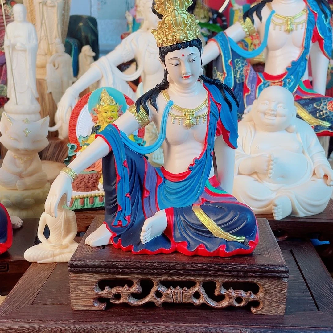 妙****石材自在观音摆件20