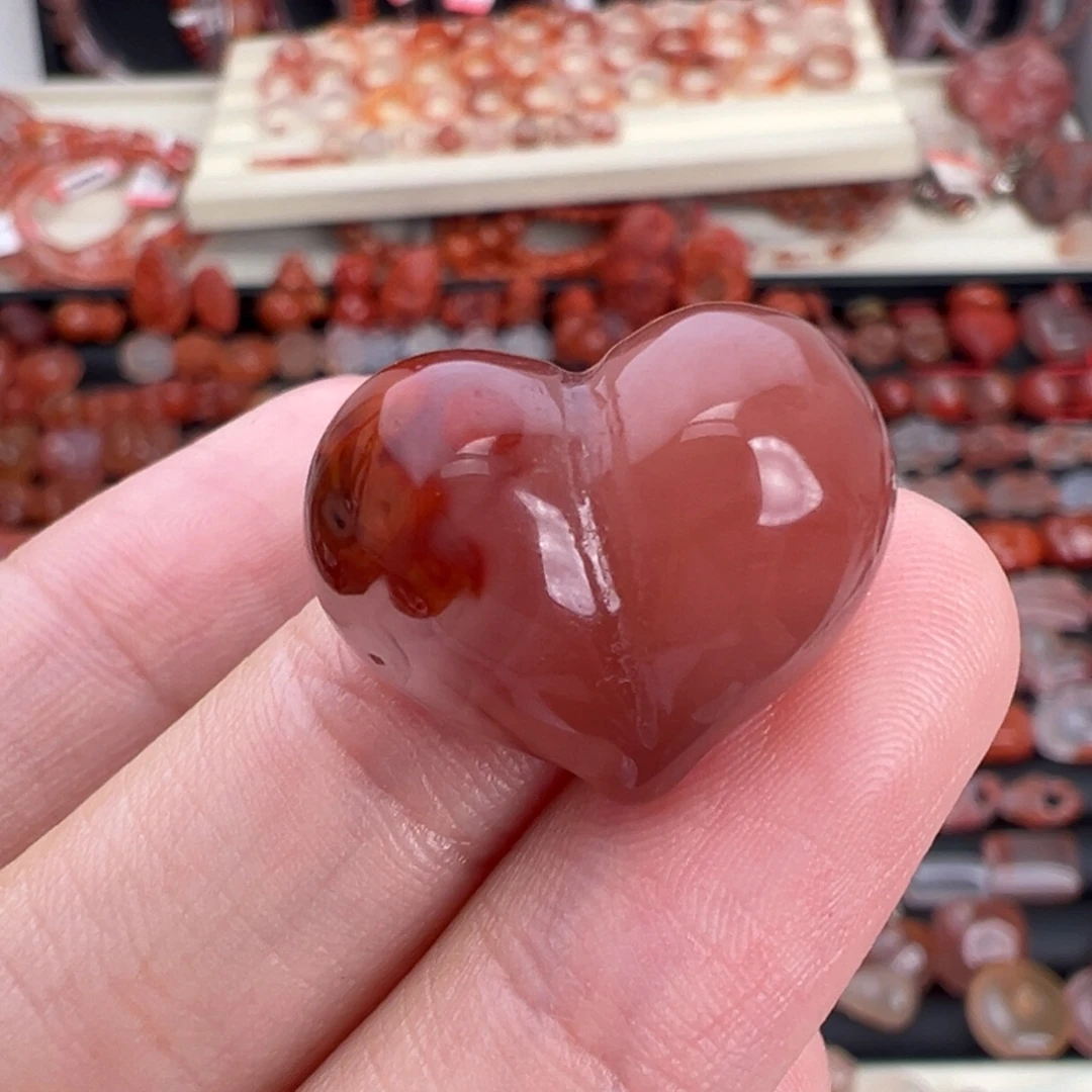 南红玛瑙未镶嵌颈饰紫底飘花屁桃