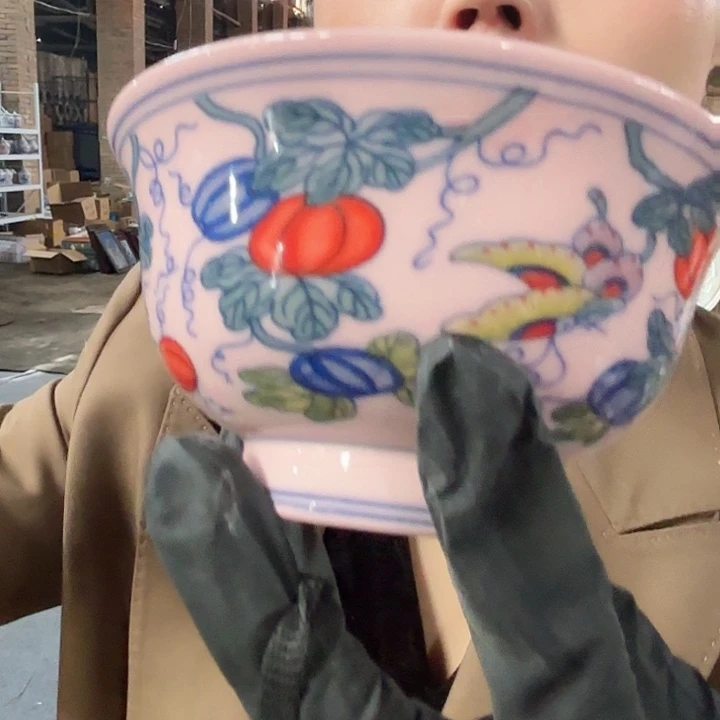 摆件景德镇高温陶瓷瓜碟画片