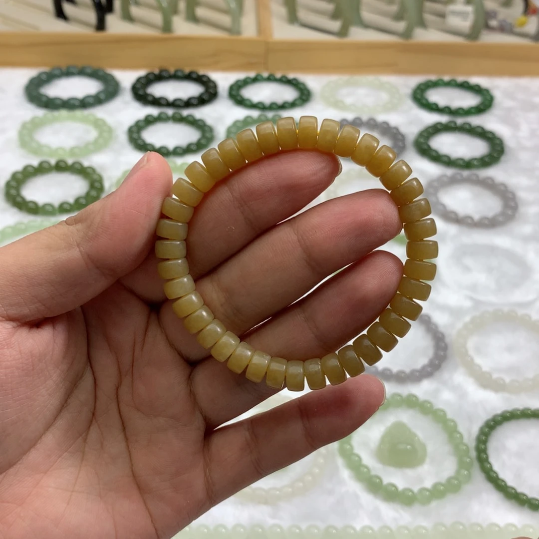 未镶嵌手链和田玉（且末糖药片8.3）