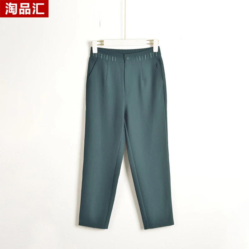 GPE4【专柜捡漏】中高端时尚女装DQB-裤子8545-墨绿