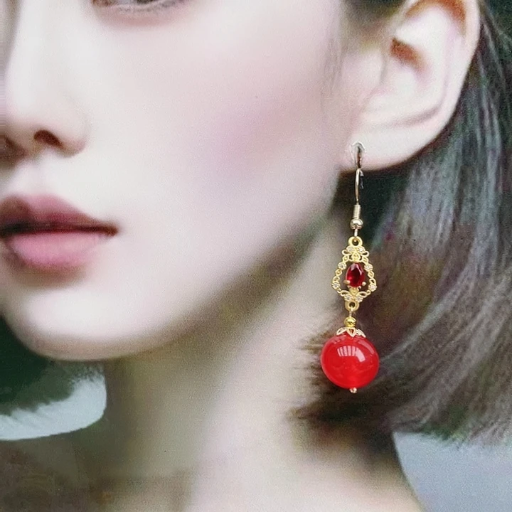 玛瑙/玉髓耳钉合金