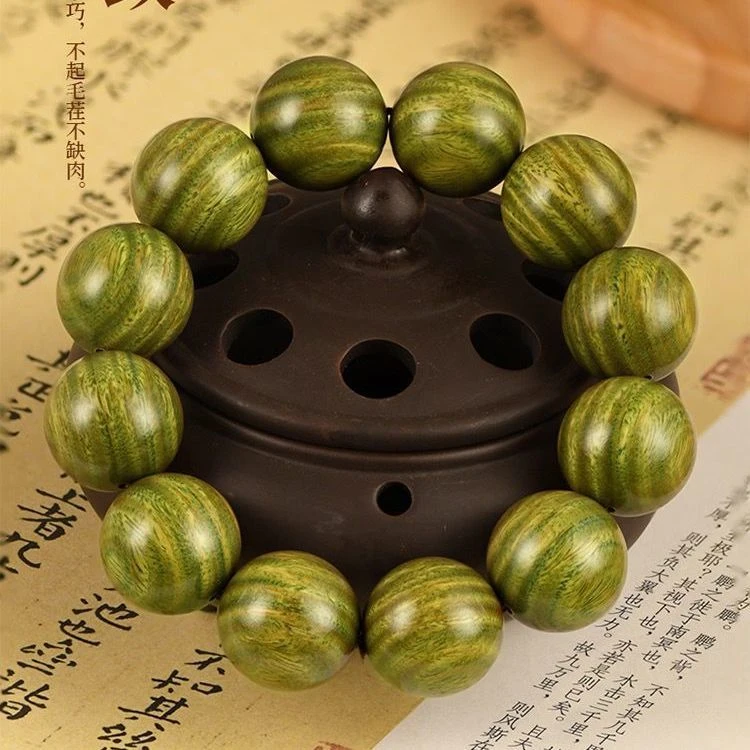 【杨总】巴拉圭绿檀2.0单圈手串1