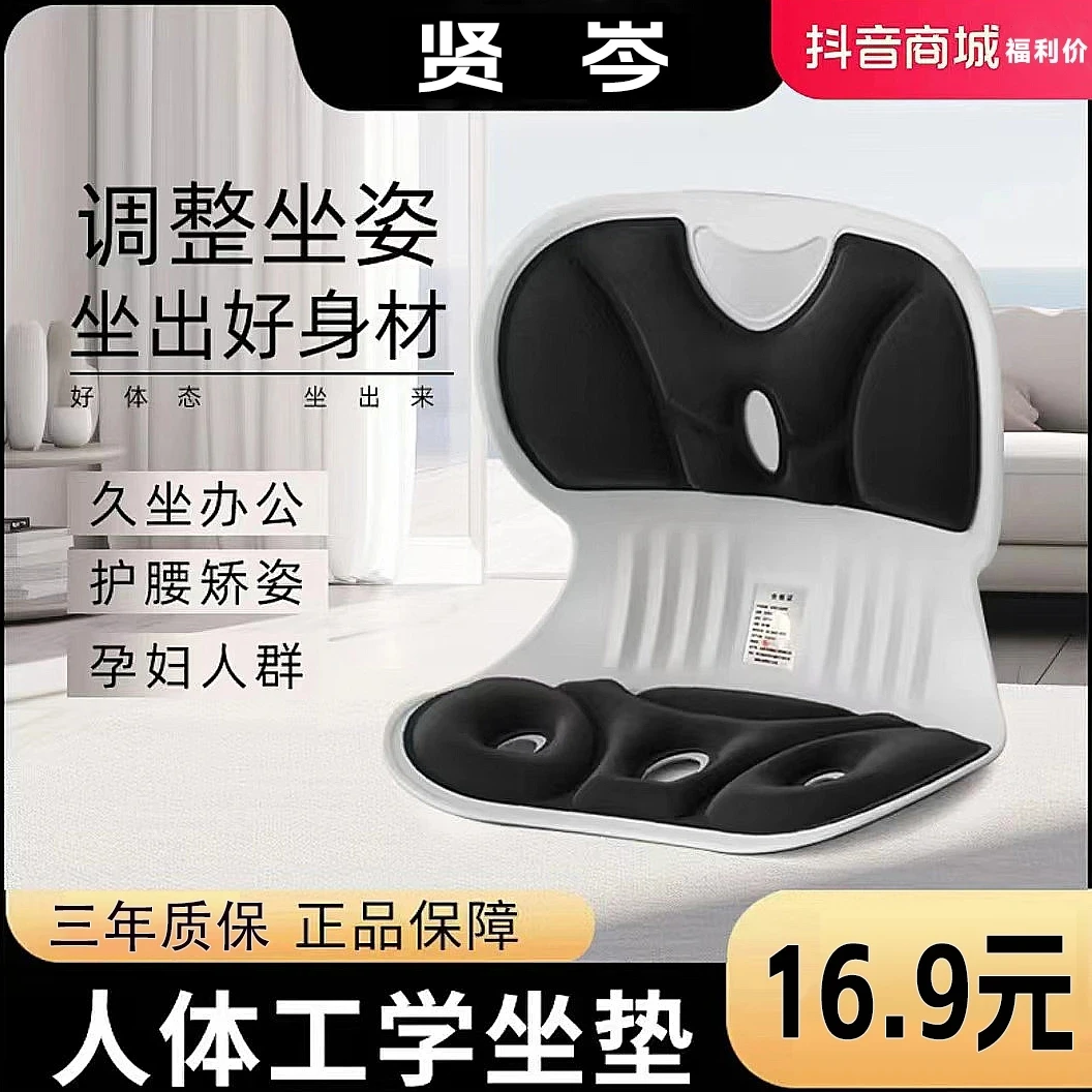 【护腰坐姿椅】人体工学护腰坐姿椅矫正坐姿久坐腰靠坐垫