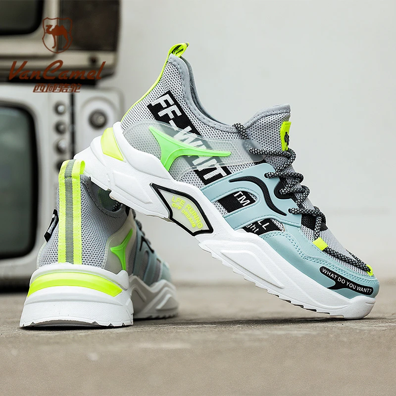 西域骆驼爆款厚底老爹鞋休闲运动鞋潮鞋鞋百搭夏干净感痞帅男鞋