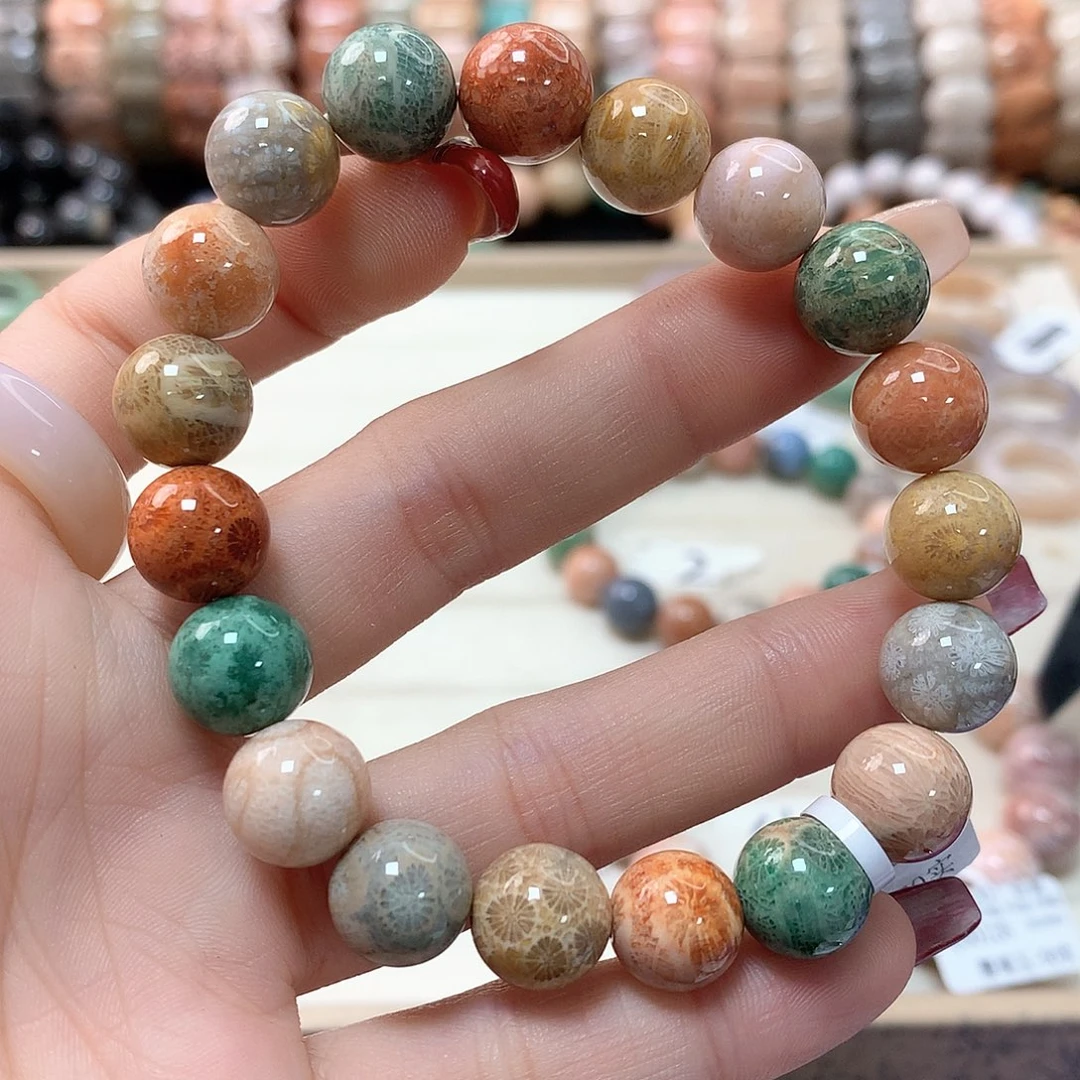 硅化珊瑚（珊瑚玉）手链未镶嵌樱****)860