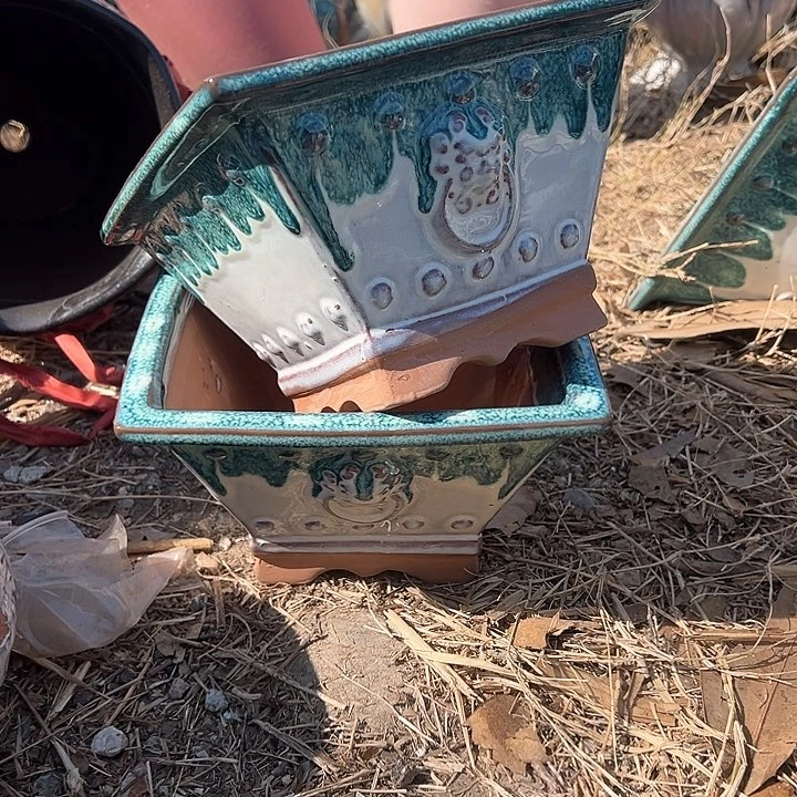 紫砂花盆高度12口20