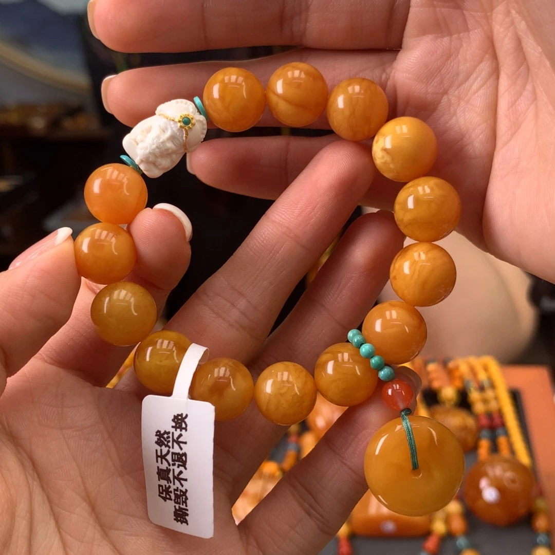 蜜蜡未镶嵌手串多样性发