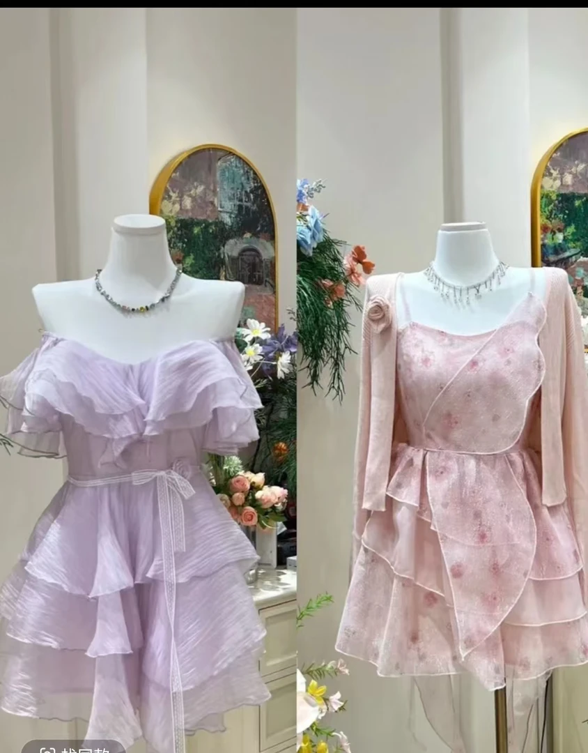 2025夏季法式连衣裙 蕾丝碎花 复古国风 气质减龄 时尚洋气