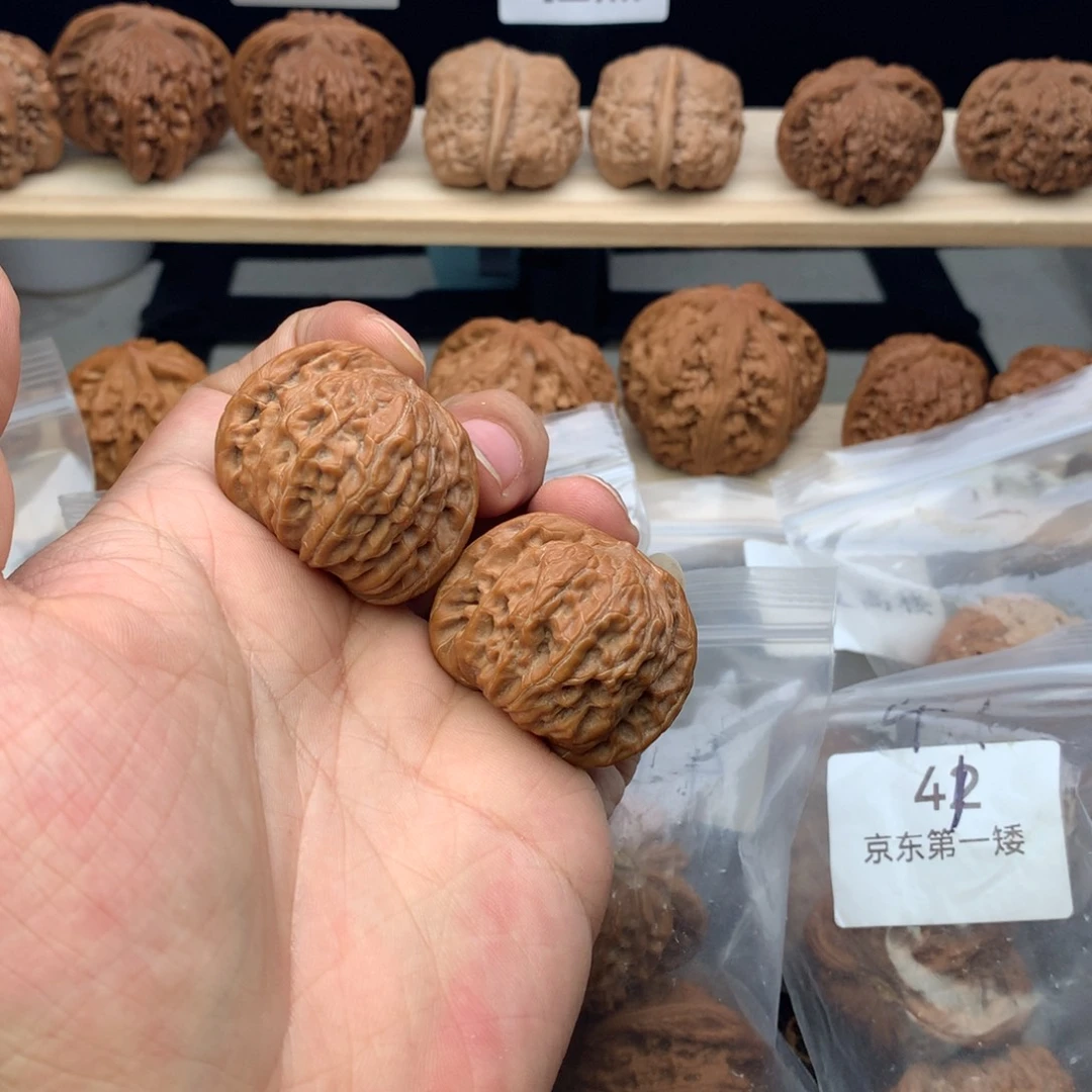 文玩核桃把件37尺全品无修磨盘