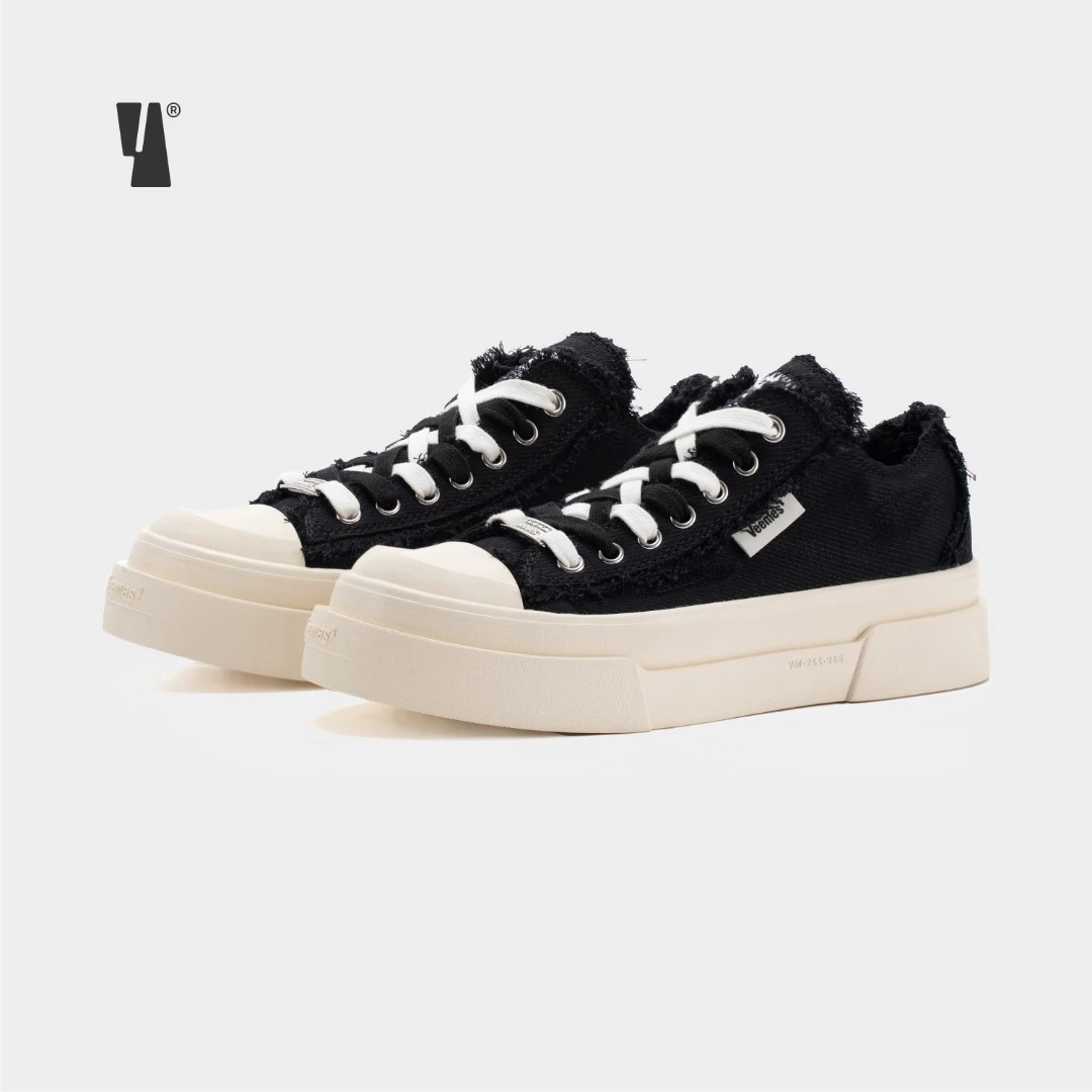 VEEMES【双11抢先购】王一博汪苏泷同款流光风板鞋男厚底帆布鞋女