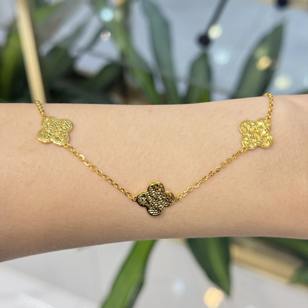 肖肖专属-A-PT950【PT碎冰三花手链】铂金950首饰