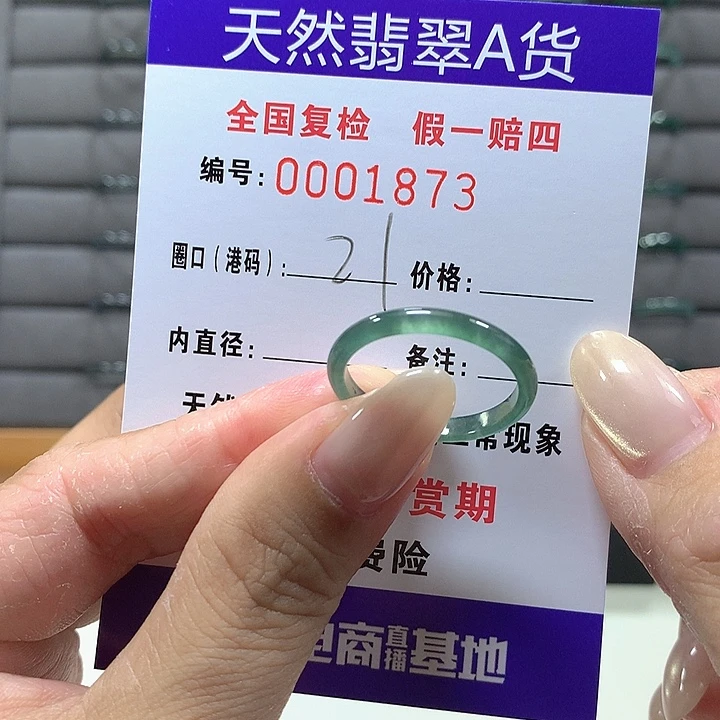 翡翠未镶嵌戒圈1873