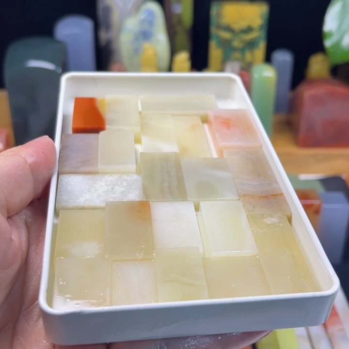 青田石印石老挝石小牌牌×21