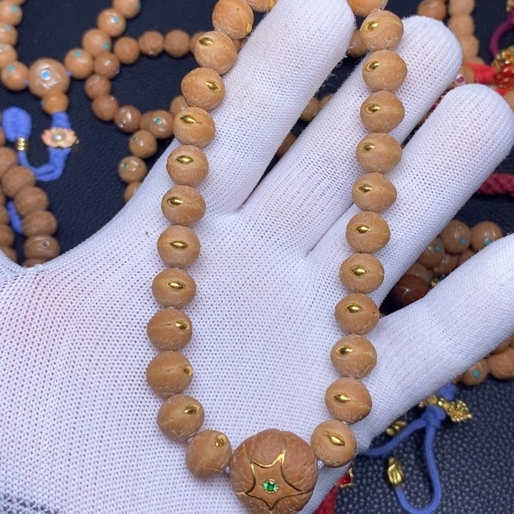 凤眼菩提手串凤眼菩提实心籽金眼手持