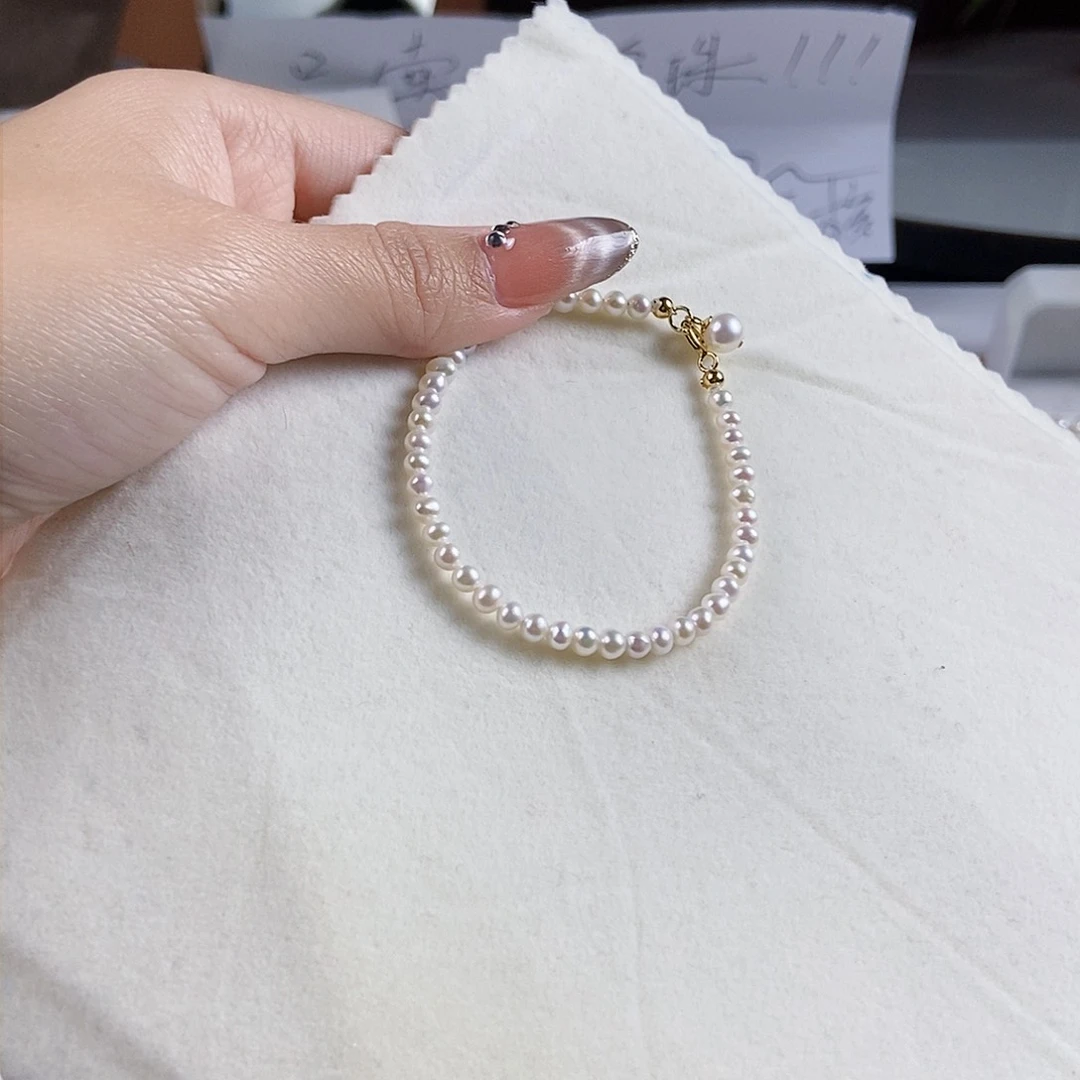 淡水珍珠手绳银S925镶嵌