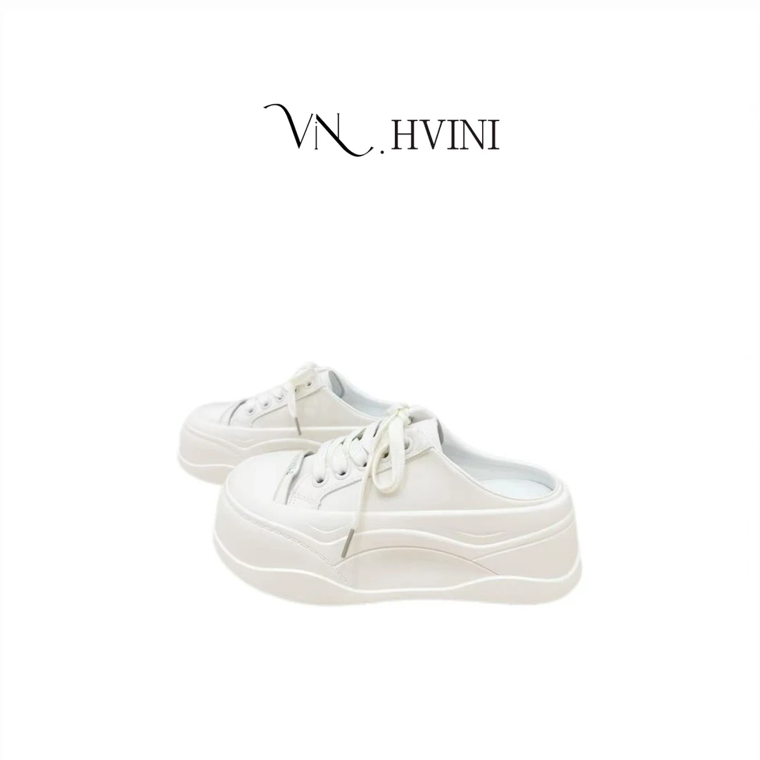 HUANG  VINI2025新款休闲时尚气质百搭女士半拖拖鞋H1832