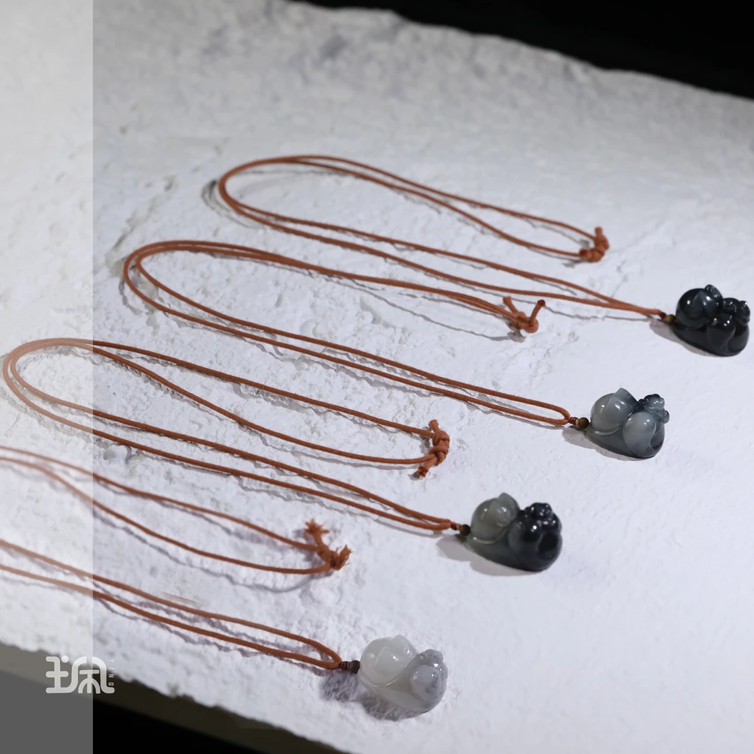 花花猫|和田玉*项链*18K金镶嵌XYB25050302多样性发其一