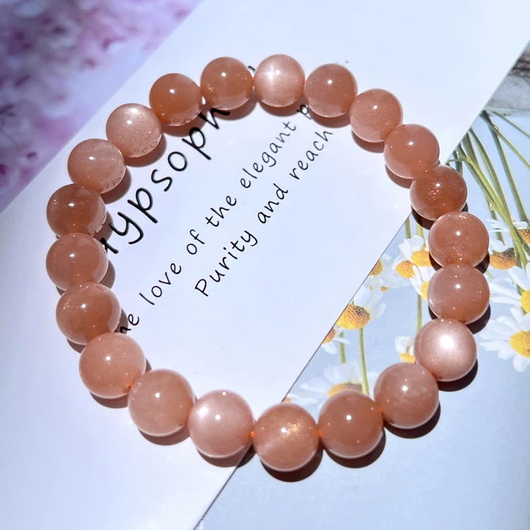 纯天然金砂橙太阳日光石保真橙月光宝石百搭单圈福利款多样式发一