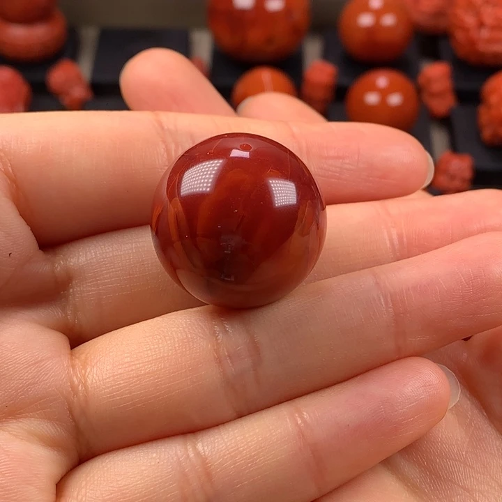 不***）南红玛瑙圆珠单珠24MM未镶嵌