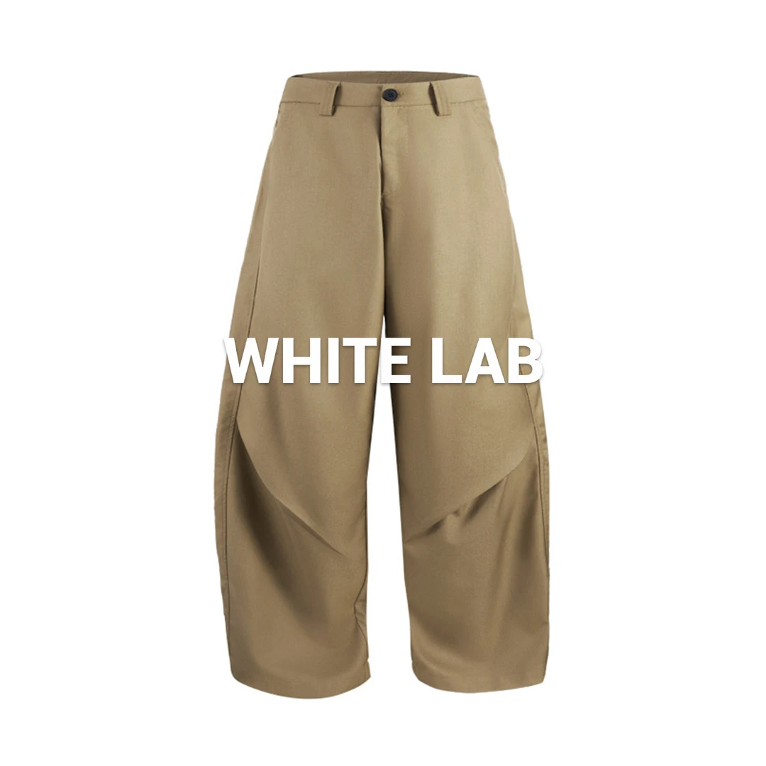 WHITELAB买手店 西装长裤2025春夏潮牌男装裤子新品街头弯刀裤