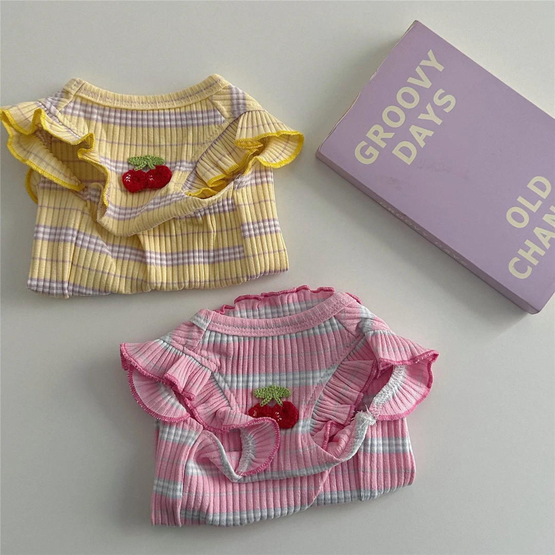 宠物飞袖背心春夏薄款猫咪狗狗衣服小型犬服装防掉毛