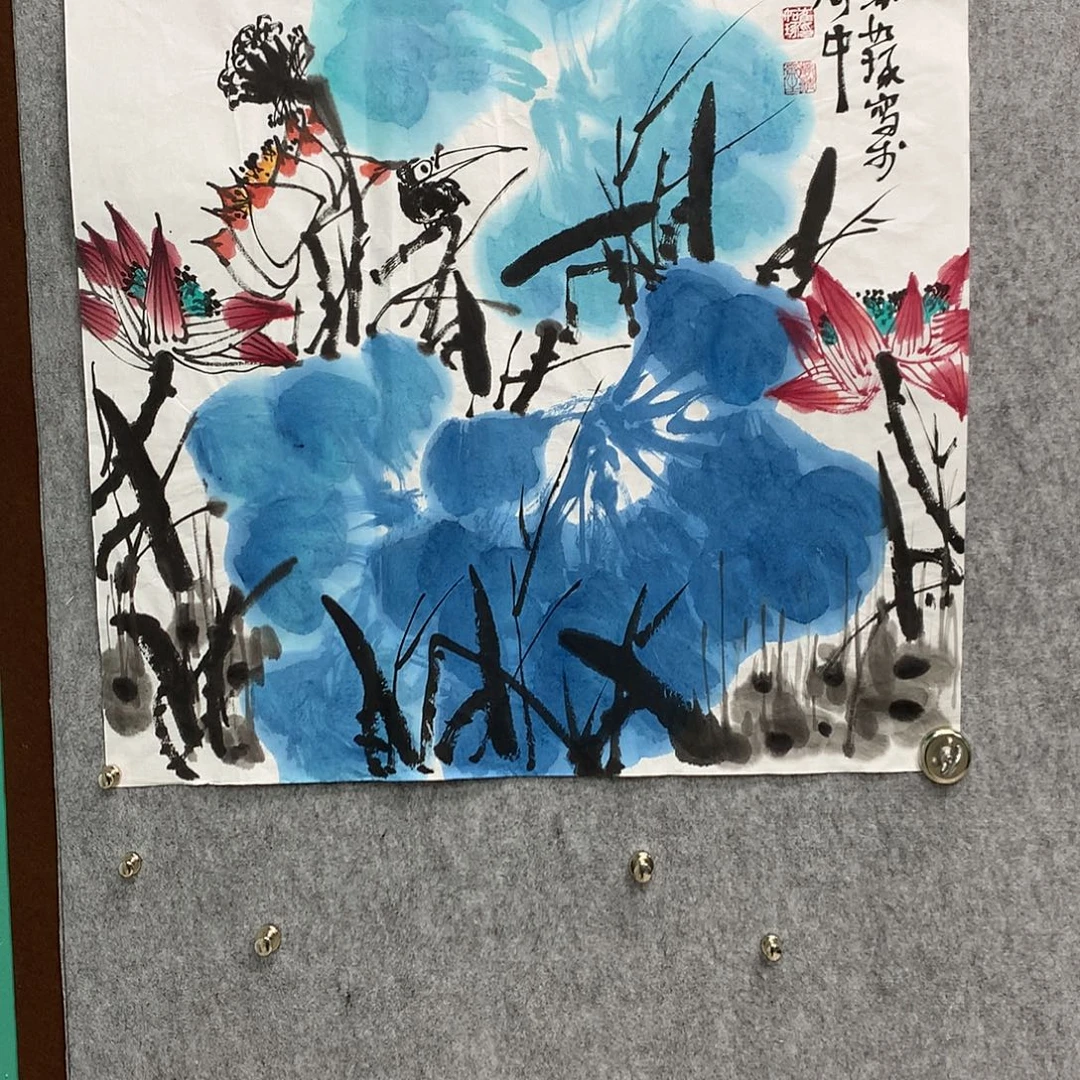 国画崔老师斗方作品