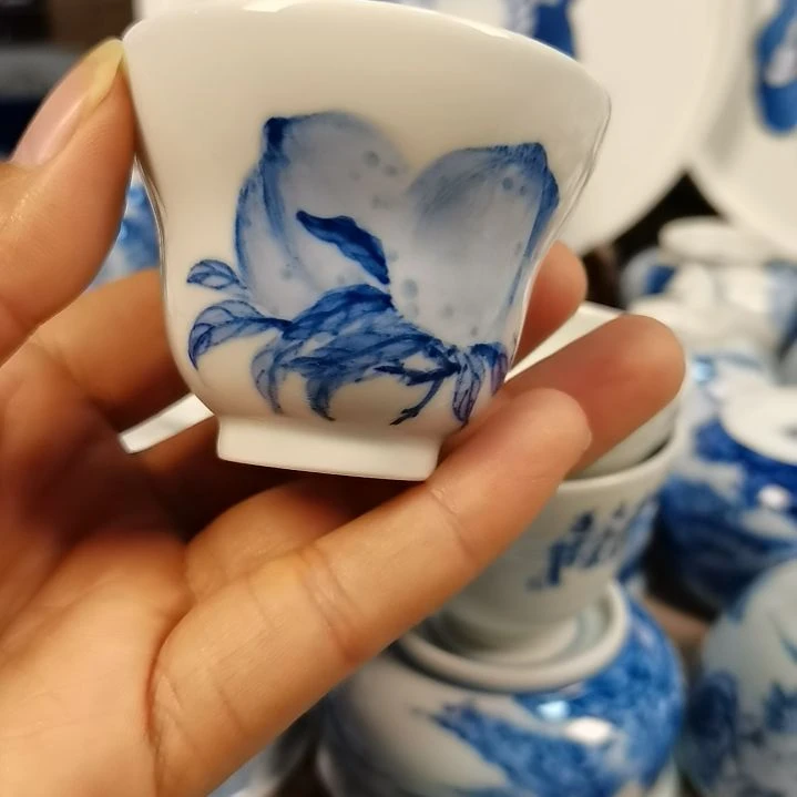 景德镇陶瓷青花福禄杯