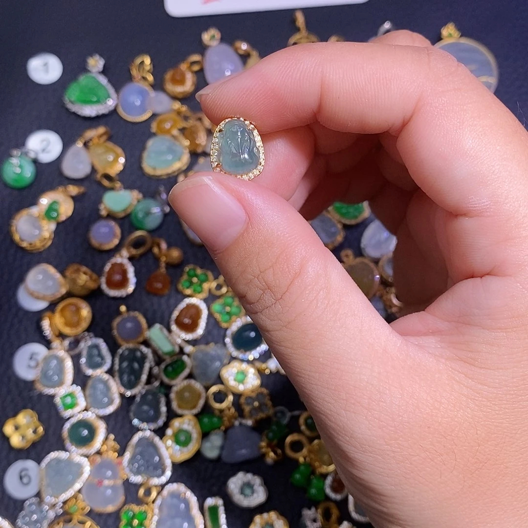 翡翠银S925镶嵌颈饰