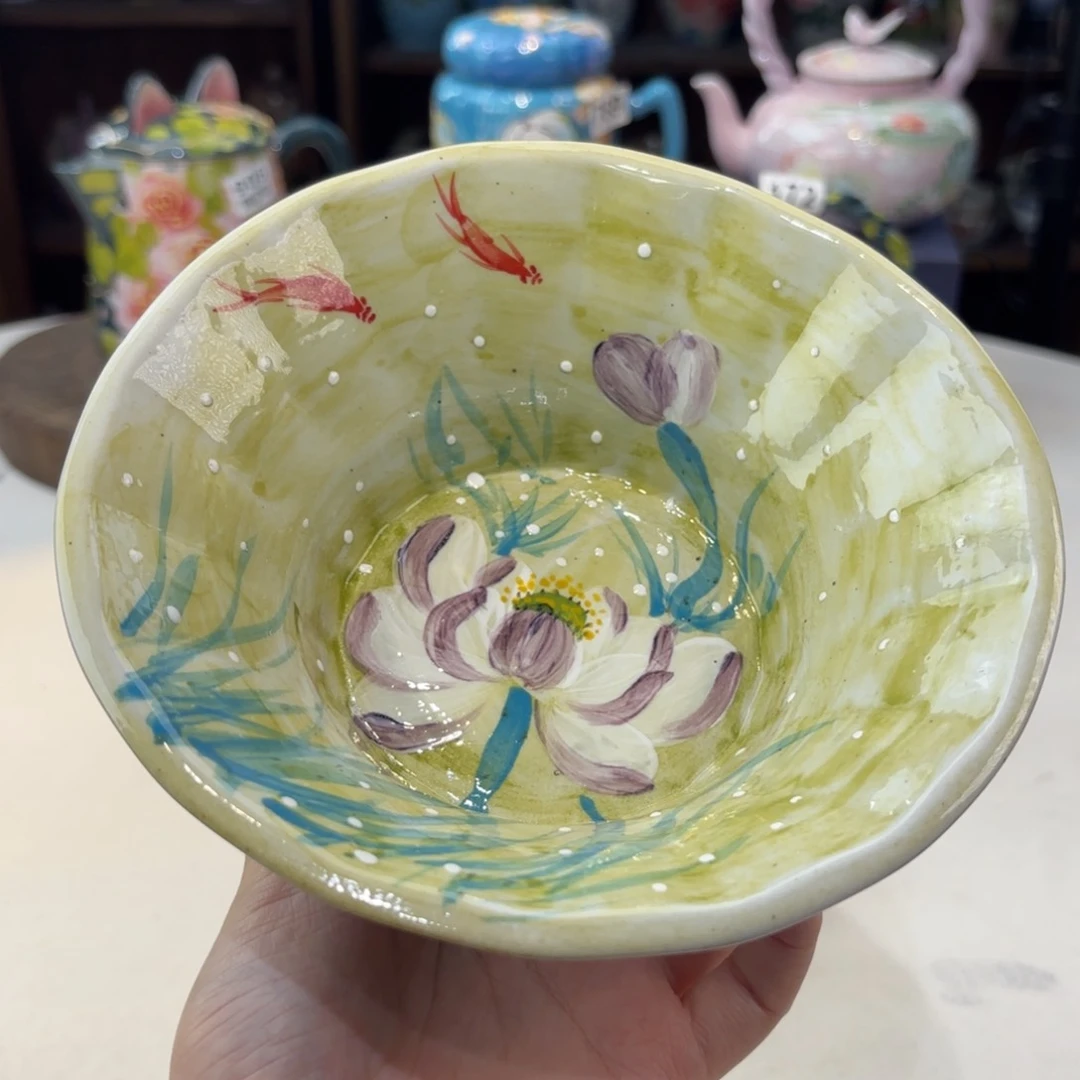 景德镇手绘高温釉下彩陶瓷茶具