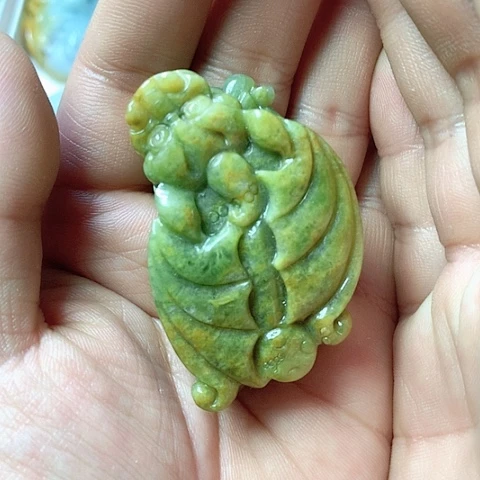 翡翠颈饰未镶嵌天然缅甸翡翠a货