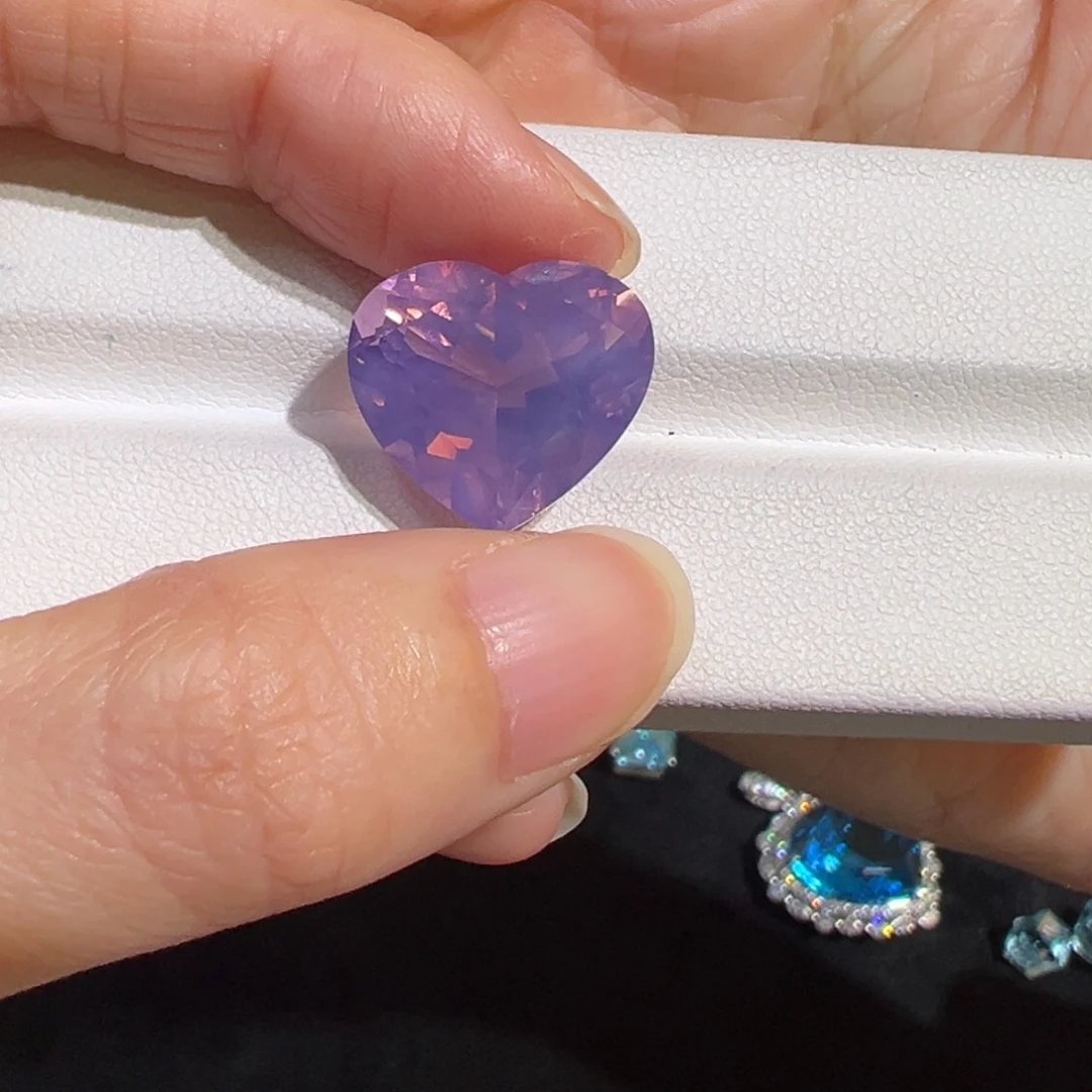珠宝半成品未镶嵌紫晶13ct紫玉晶