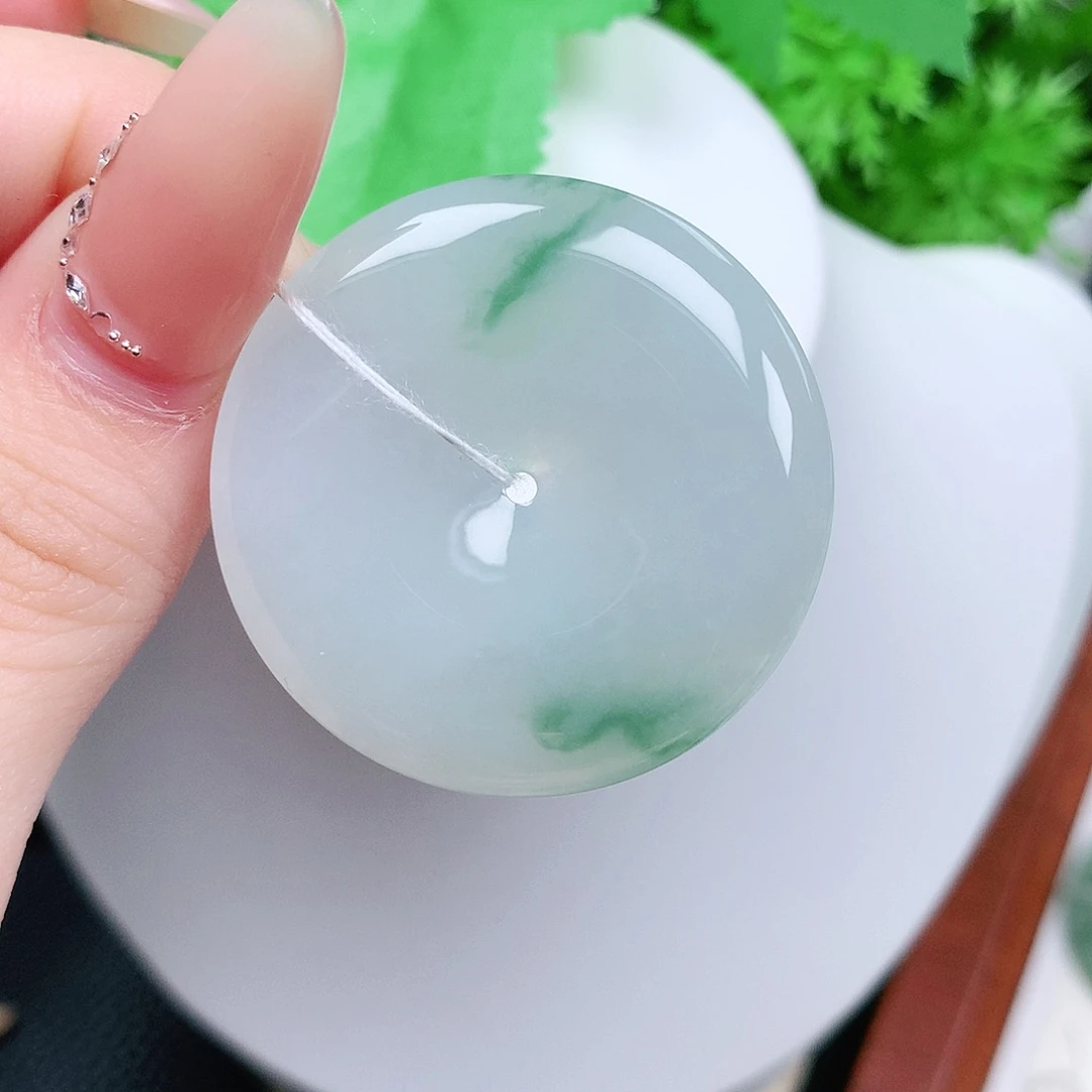 翡翠未镶嵌颈饰平安36.4-5.9