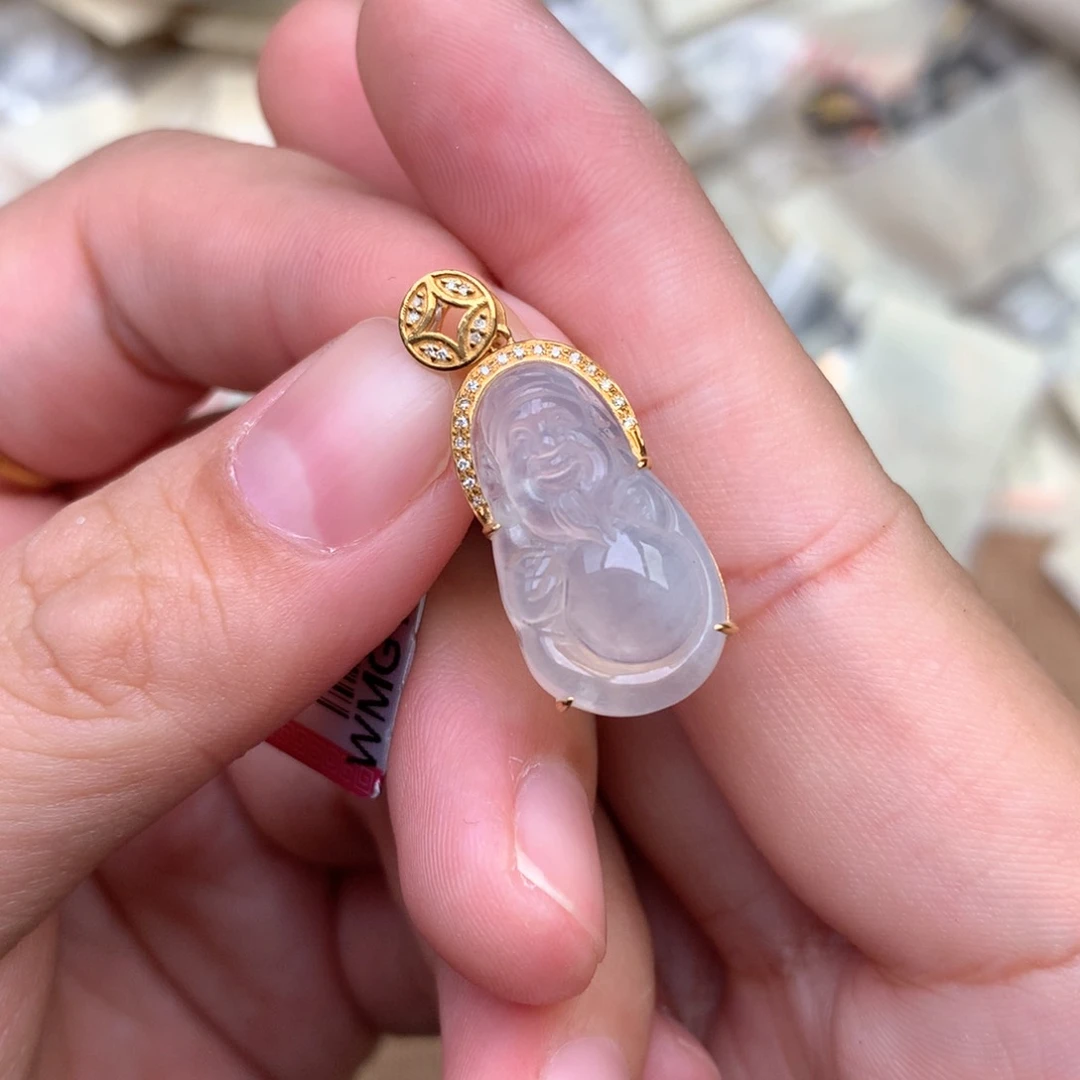 【闪购商品】18K金镶嵌挂件翡翠一