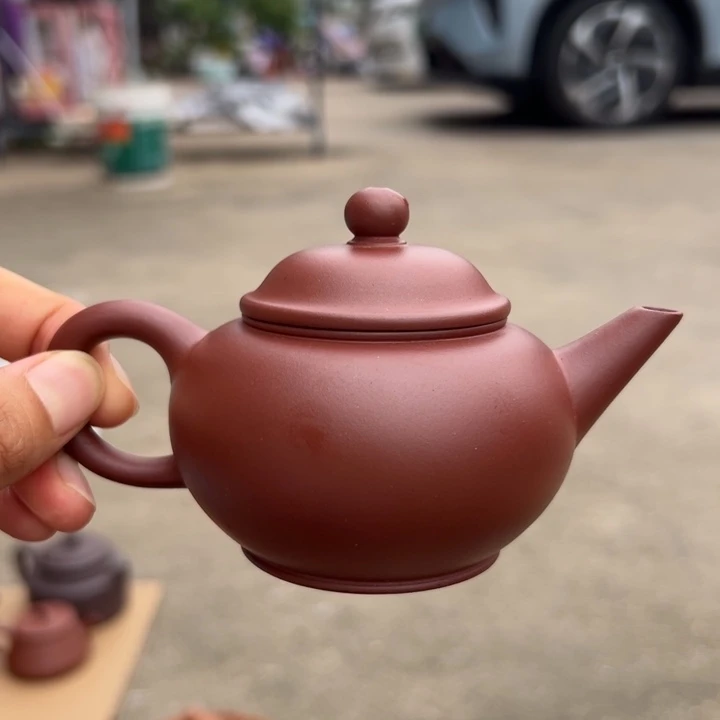 紫砂茶壶红皮龙水平150cc
