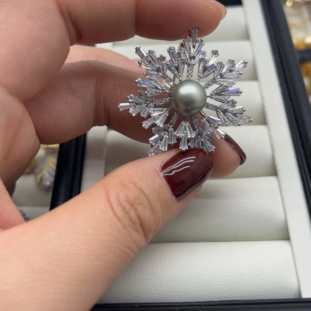胸针海水珍珠合金