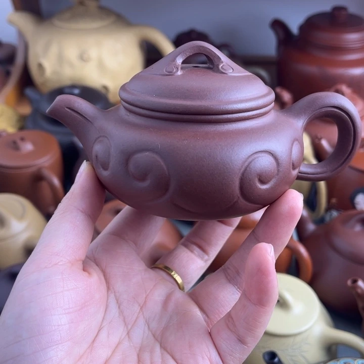 茶壶紫砂160cc紫泥半手微瑕