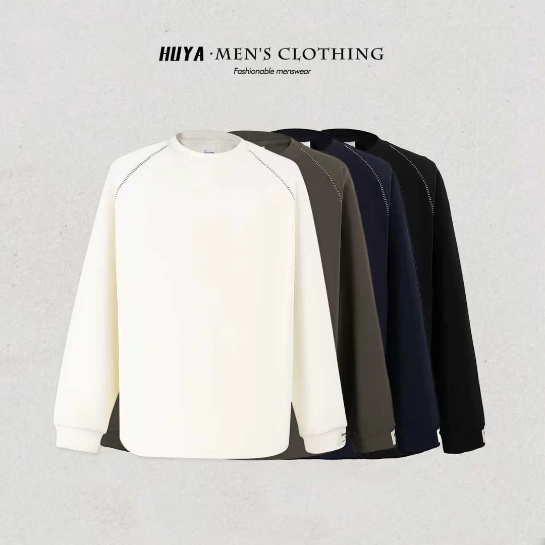 虎牙兄弟双面绒圆领卫衣2025冬季保暖情侣休闲百搭打底长袖Z6316