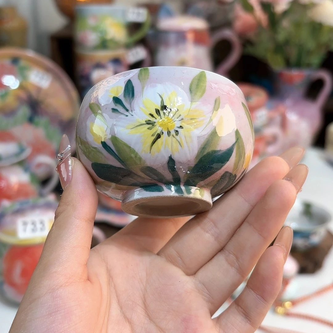 景德镇手绘高温釉下彩陶瓷茶具