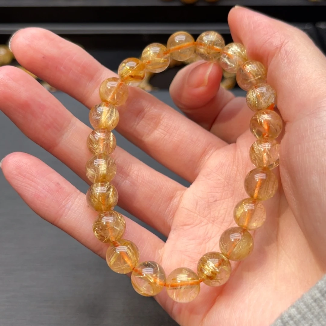 一***…发晶手串未镶嵌金钛晶