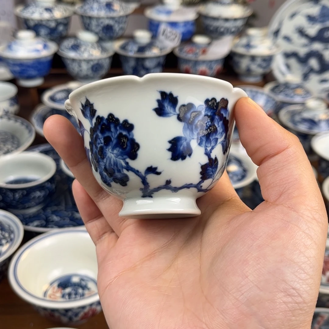 牡丹花口杯杯杯杯